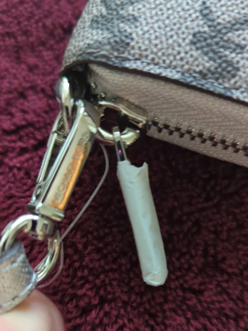 Michael Kors Gray and Silver MK Zip Wristlet New With Tags... - Picture 4 of 12
